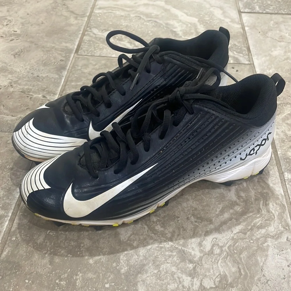 Nike Men’s Vapor Keystone 2 Low 'Black White' FastFlex Baseball Shoes Sz‎ 9.5
